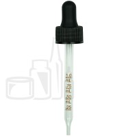 NON CRC Dropper - Black with Measurement Markings on Pipette - 91mm 20-400