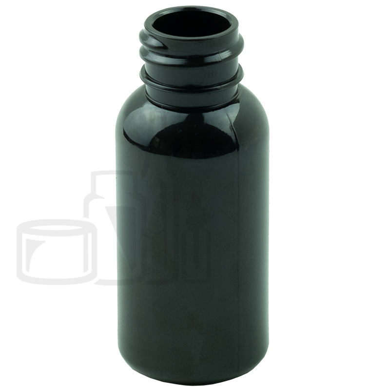 1oz Dark Amber Boston Round PET Bottle 20-410(1000/cs)