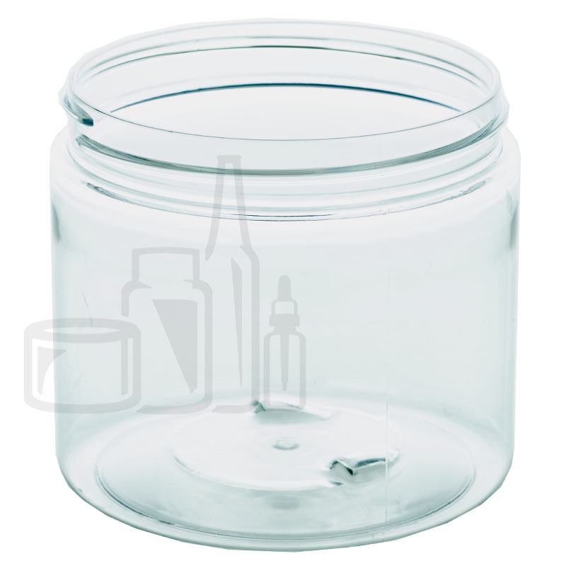 16oz PET Plastic SS Jar - Clear - 89-400 (Tray Packs)