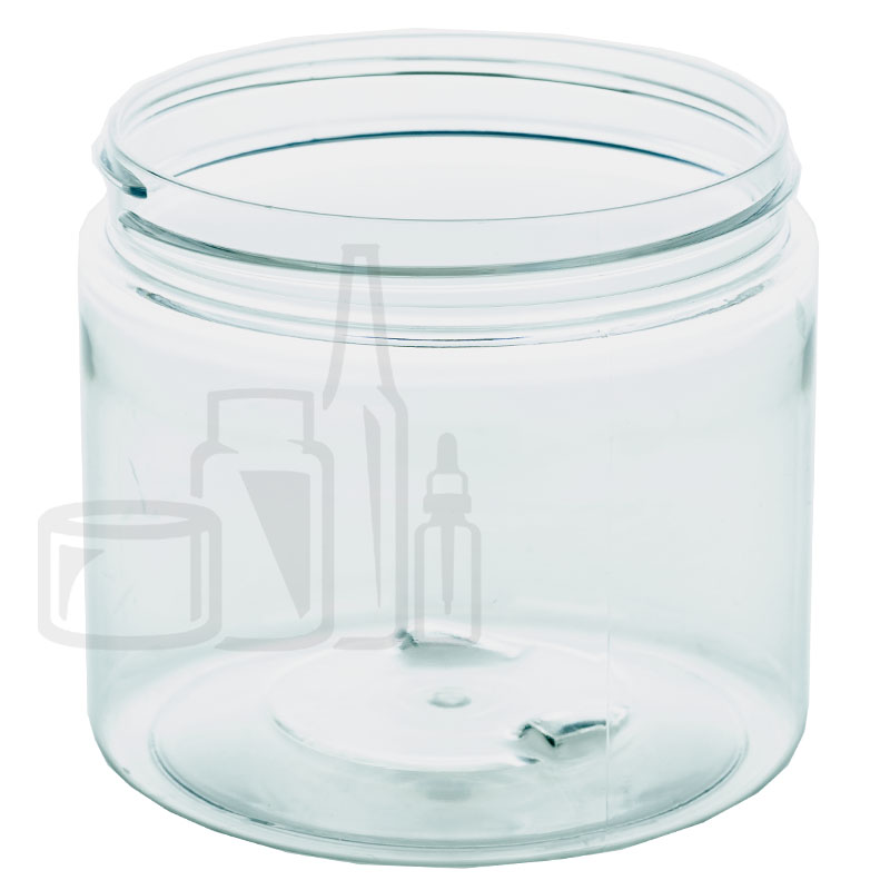 16oz Clear PET Plastic SS Jar - 89-400 (Tray Packs)