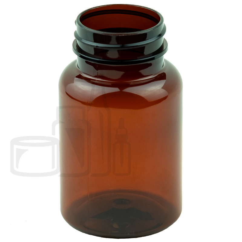 120cc Light Amber PET Plastic Packer Bottle 38-400