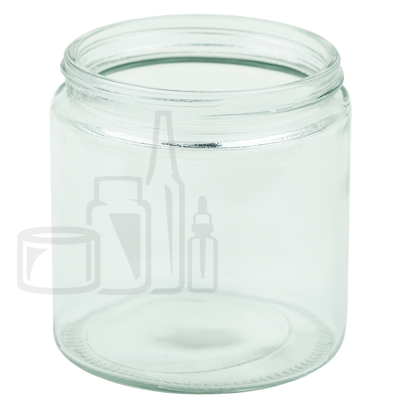 9oz Clear Glass SS Jar 70-400 (25/pk) - Liquid Bottles LLC