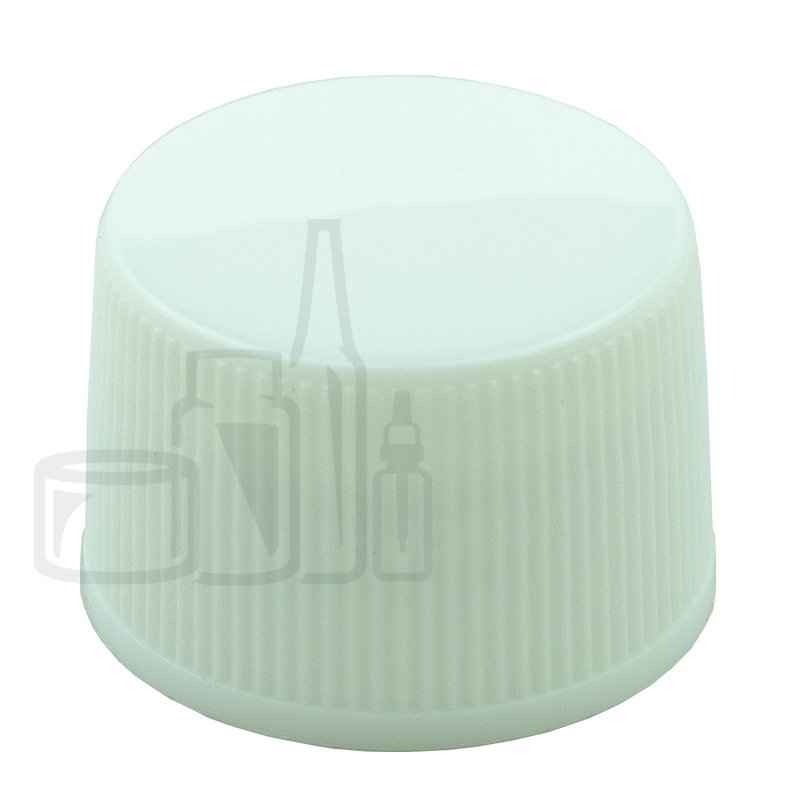Non CRC WHITE 20-410 Ribbed Skirt Lid Unlined(10000/case)