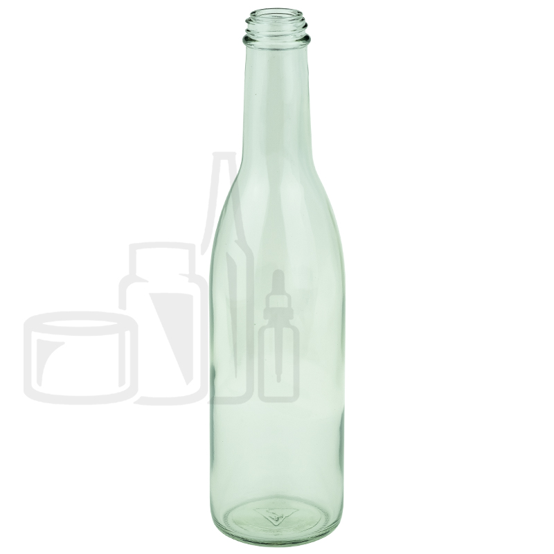 Glass Bottle 375 ml Clear Glass Composite Bottle - 28/485(12/case)