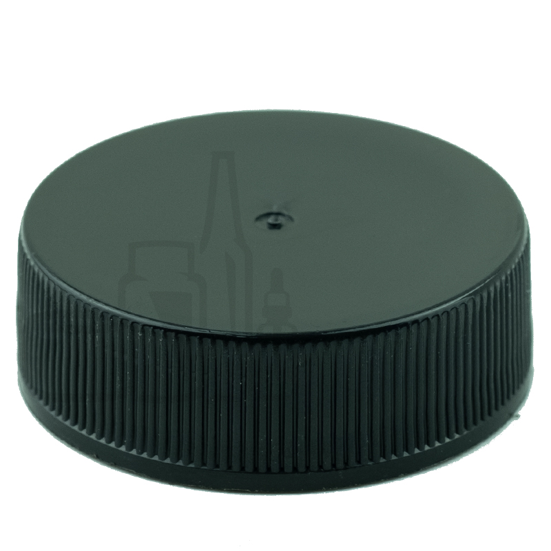 Black Ribbed PP CT Cap 33-400 w/ PS22 Top Gate Printed Liner SFYP - 4000/case