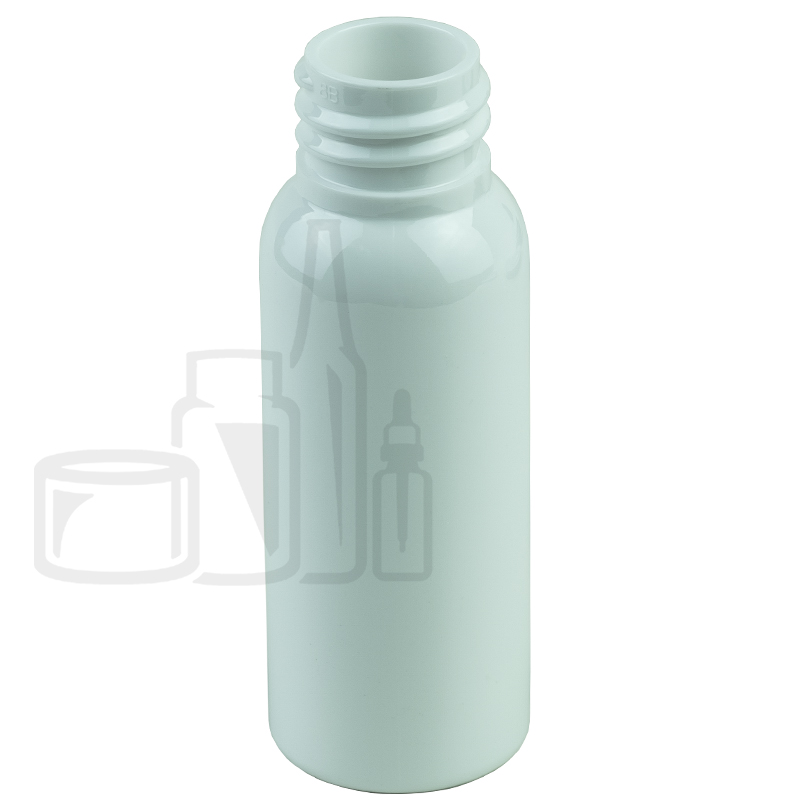 1oz White Cosmo Round PET Plastic Bottle 20-410(1300/case)