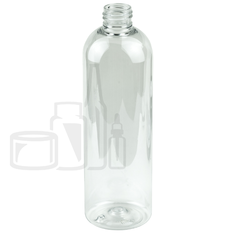 12oz Clear Cosmo Round PET Plastic Bottle 24-410(240/case)