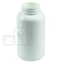 400cc White HDPE Plastic Packer Bottle 45-400 (240/cs)