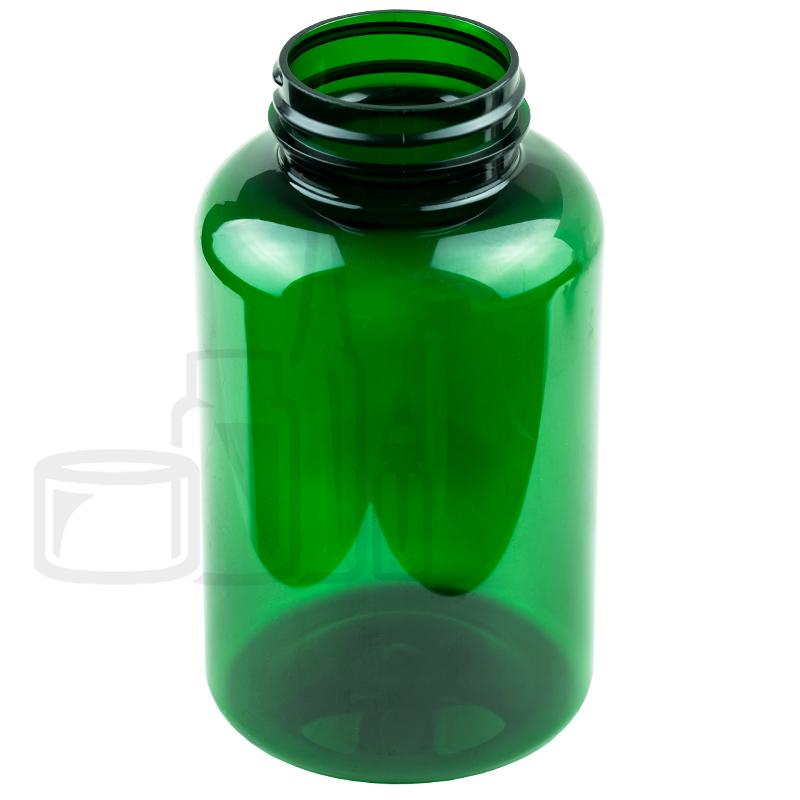 400cc Green PET Plastic Packer Bottle 45-400(180/cs)