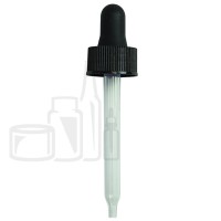 NON CRC Dropper - Black w/Measurement Markings on PP PLASTIC Pipette - 76mm 20-400(1400/case)