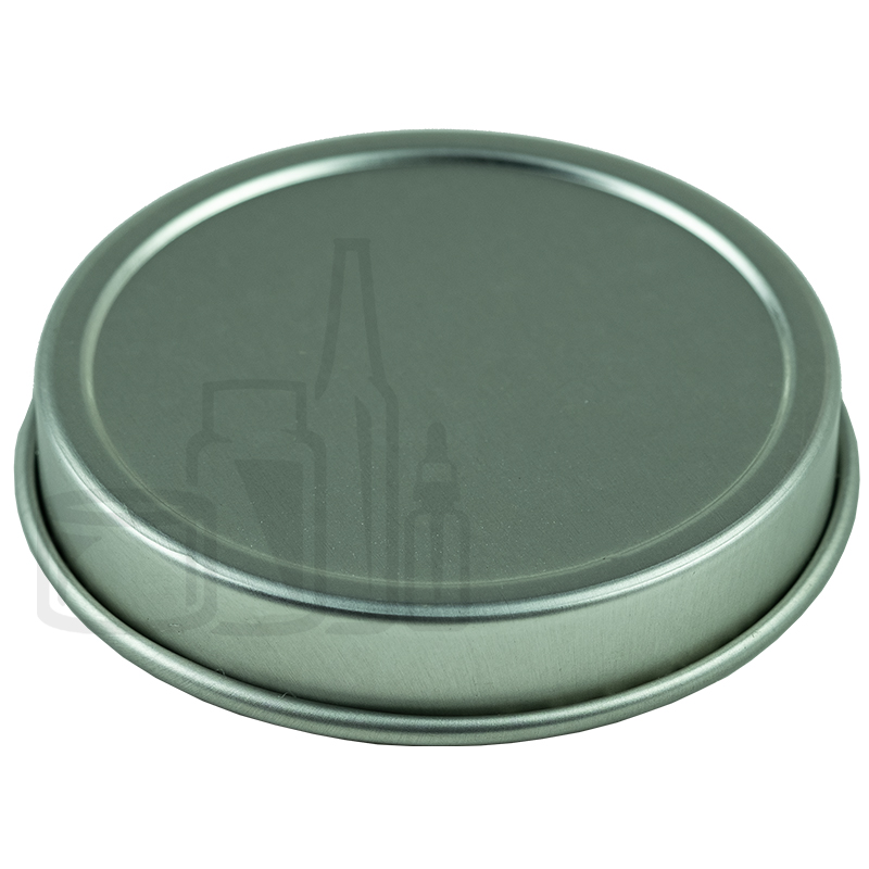 Slip Cover Lid for 0.5oz Silver Steel Flat Tin
