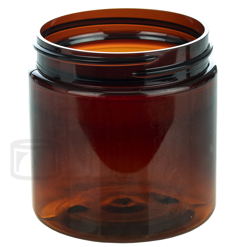 4oz PET Plastic SS Jar - Amber - 58-400(760/case)