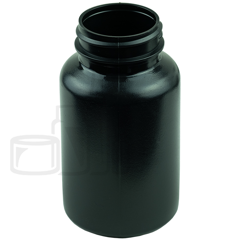 150cc Black HDPE Plastic Packer Bottle 38-400