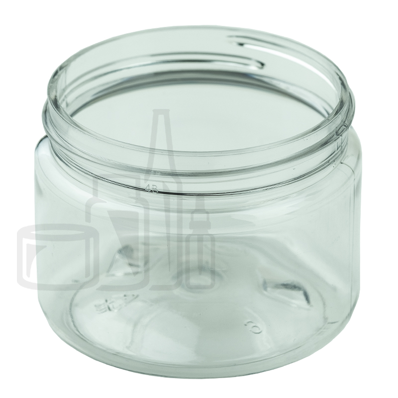 3oz clear PET plastic single wall jar with 58-400 (603/cs)