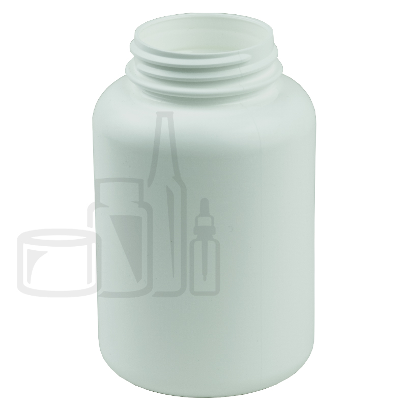 250cc White HDPE Plastic Packer Bottle 45-400(200/case)