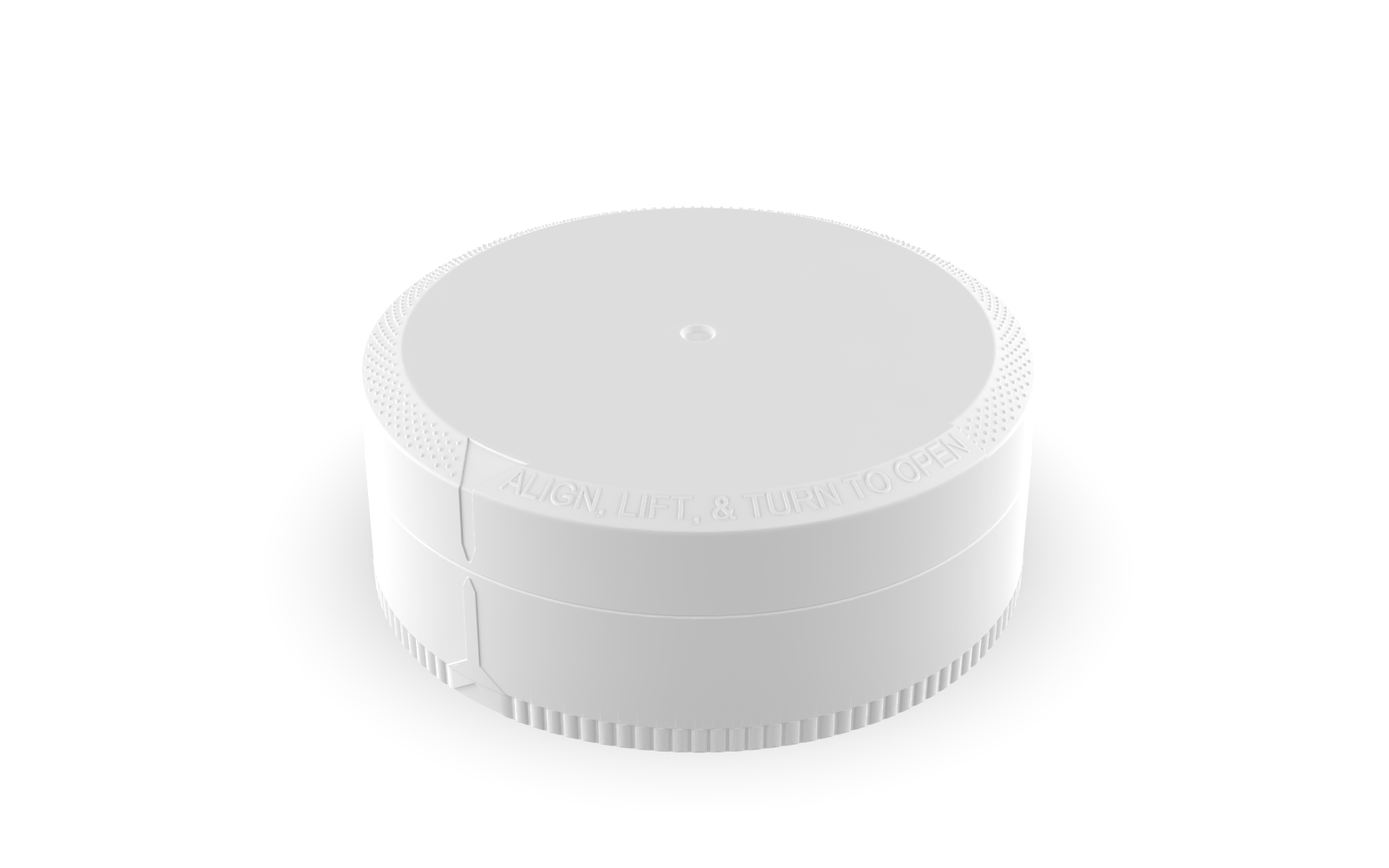 40G Dual Compartment Pouch Container w/ CR Upper Closure White Container w/ White Closures - 600/case