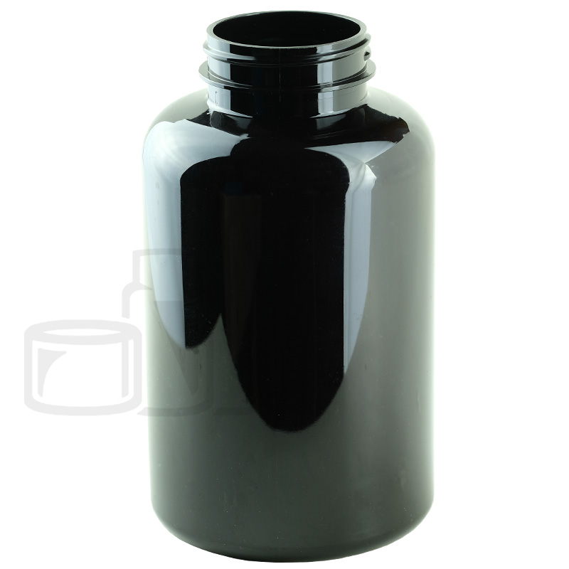500cc Dark Amber PET Plastic Packer Bottle 45-400(147/case)