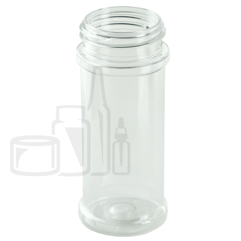 5.5oz clear PET plastic single wall Spice jar with 48/485 neck (350/case)