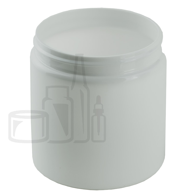 8oz White PET Single Wall Jar with 70-400 Neck Finish - 336/case