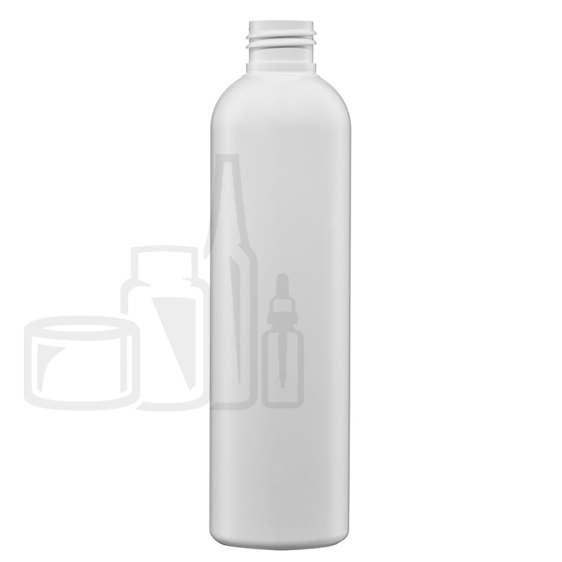 8oz White Bullet Round PET Plastic Bottle 24-410(426/cs)