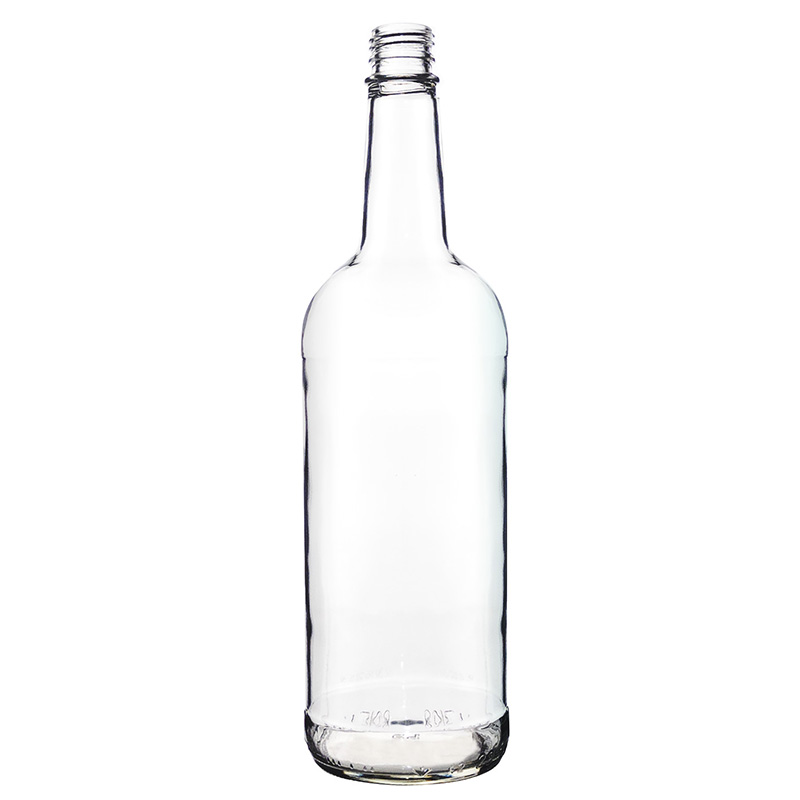 1 Liter Clear Tamper Evident Glass Liquor Bottle (12/cs)