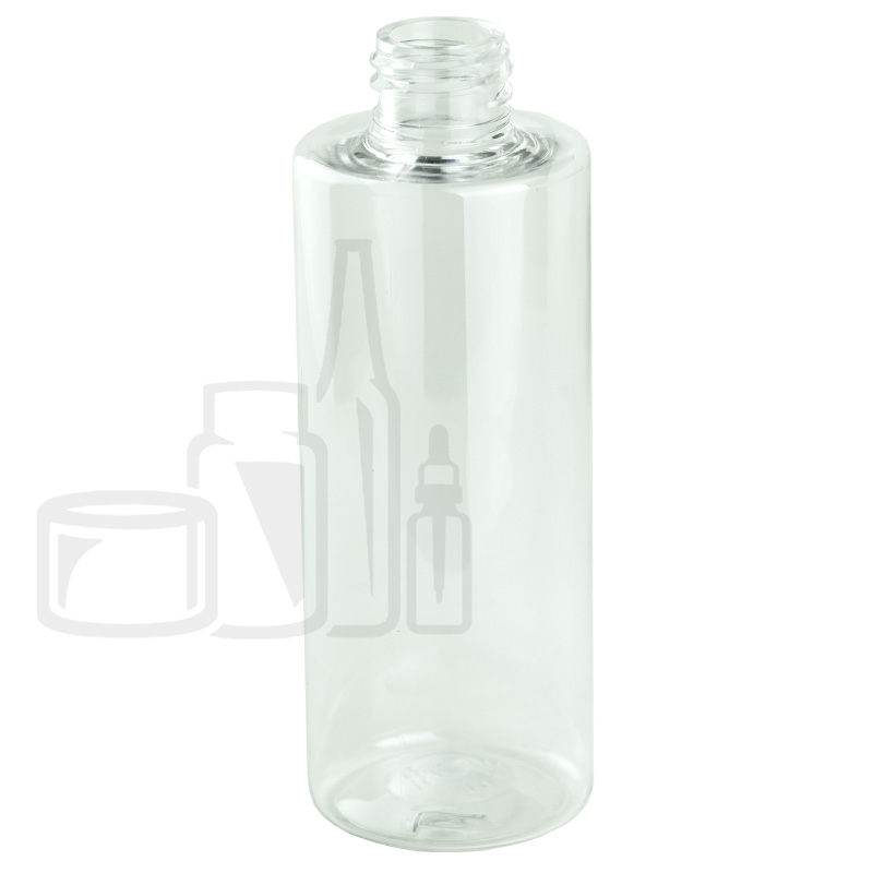 4oz Clear PET Plastic Cylinder Bottle 20-410