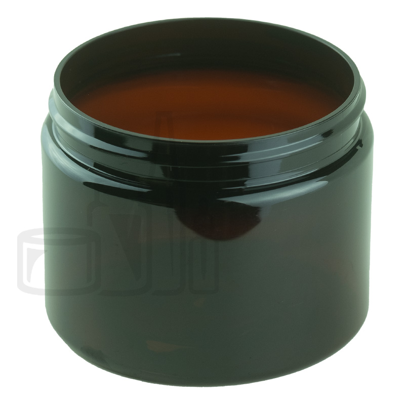 6oz Amber PET Plastic Single Wall Jar with 70-400 Neck Finish(448/case)