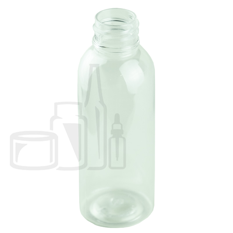 2 oz Clear Cosmo Round PET Plastic Bottle with 20-410 Neck Finish (936/case)