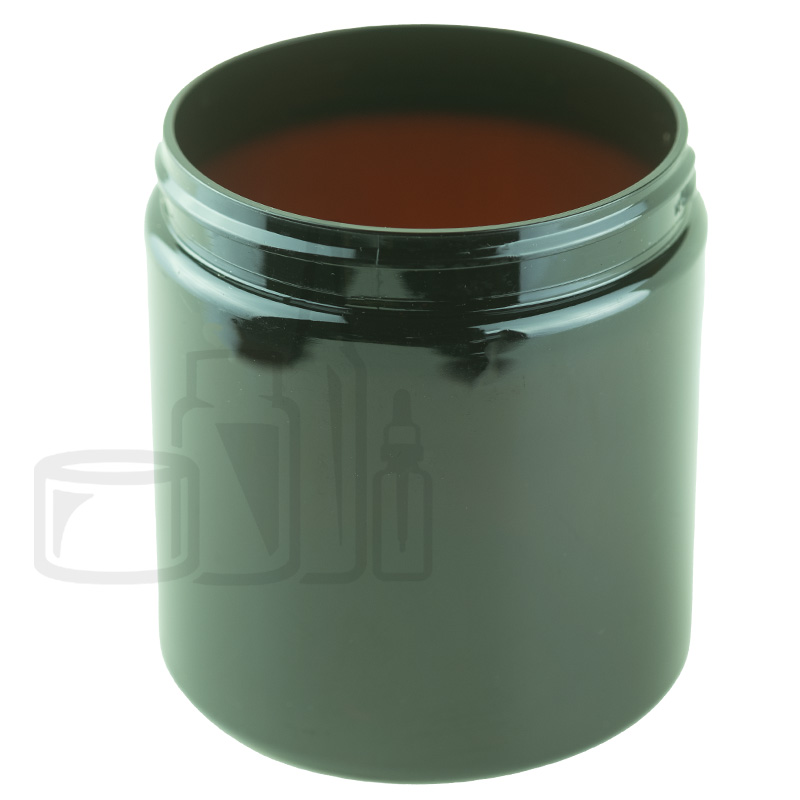 8oz Dark Amber PET Plastic Straight Sided Jar 70-400 Neck Finish(336/case)