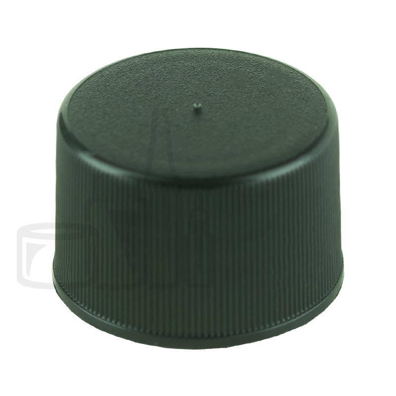 Black Fine Ribbed Cap, Stipple Top 24/410 Finish, Plug Seal - 4300/case