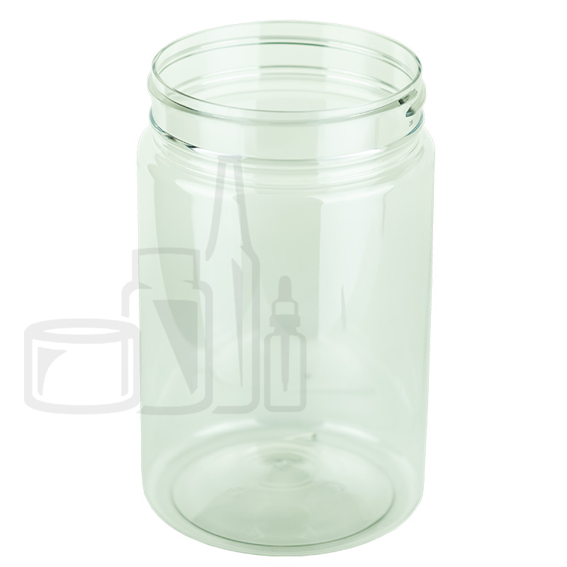 32oz Clear PET Plastic Round Jar with 89-400 Neck Finish(2160/pallet)