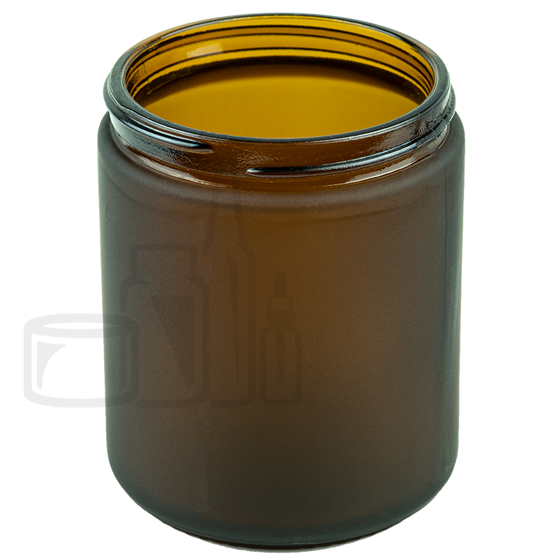 9oz Frosted Amber Glass Jar 70-400 Neck Finish (72/cs)