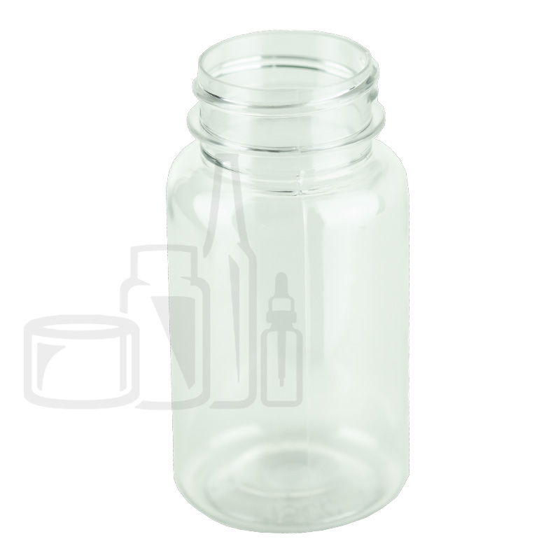 75cc Clear PET Plastic Packer Bottle with 33-400 Neck Finish (775/cs)