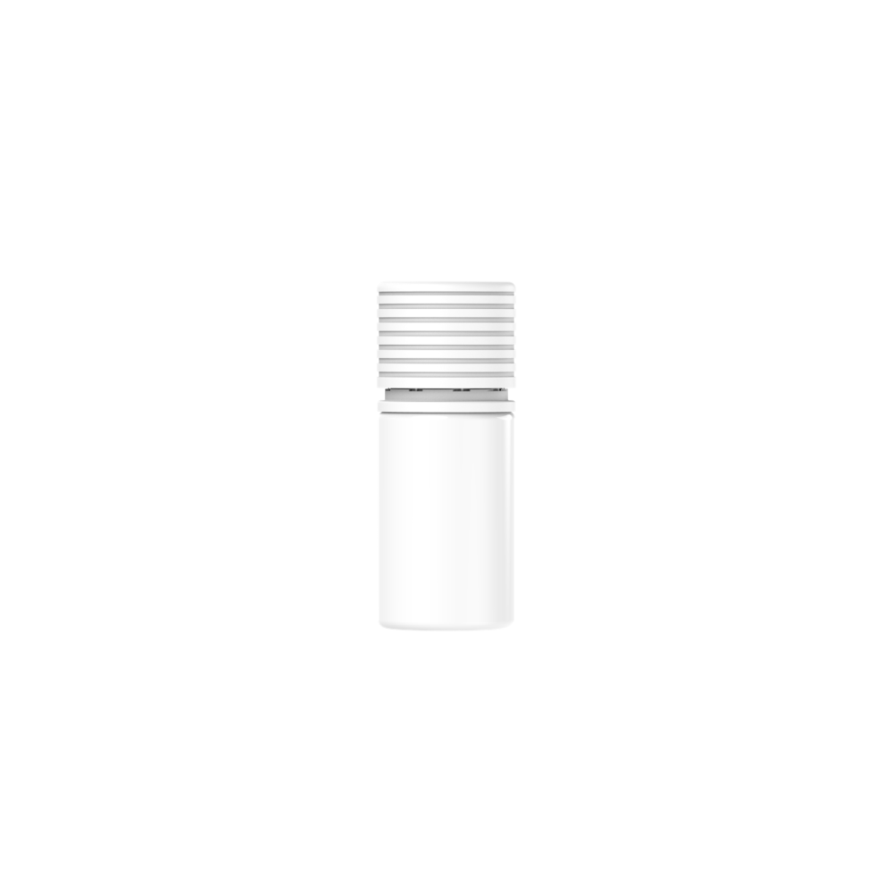 30ml PET Stubby Spiral Container TE/CRC White with Opaque White Cap - 1000/case