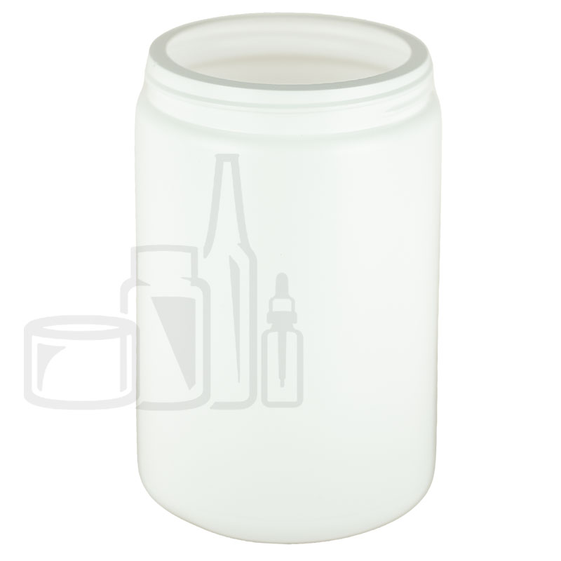 25oz White HDPE Plastic Straight Sided Jar with 89-400 Neck Finish