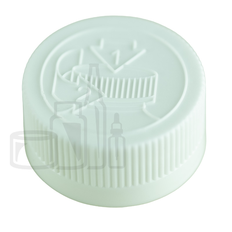 White CRC (Child Resistant Closure) Cap 28-400)