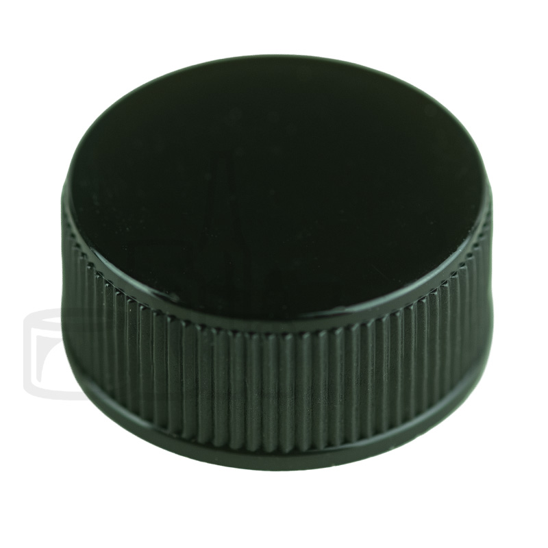 Black Ribbed PP Cap 24-400 Unlined (7500/cs)