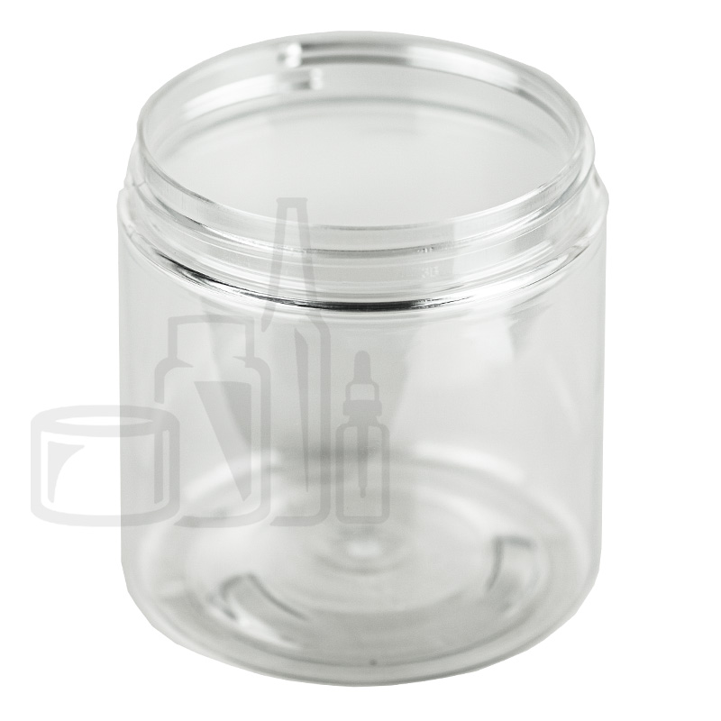 8oz Clear PET Plastic Straight Sided Jar 70-400 Neck Finish(320/case)