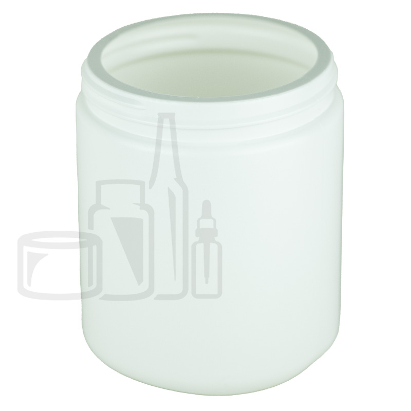 20oz White HDPE Plastic Jar 89-400 Neck Finish (144/cs)