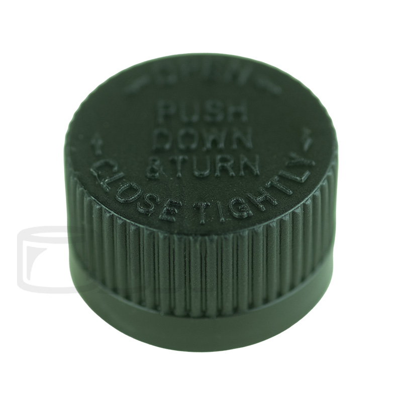 20-400 Black PP Plastic Child Resistant Lined Closure - HIS Liner (5,000/case)