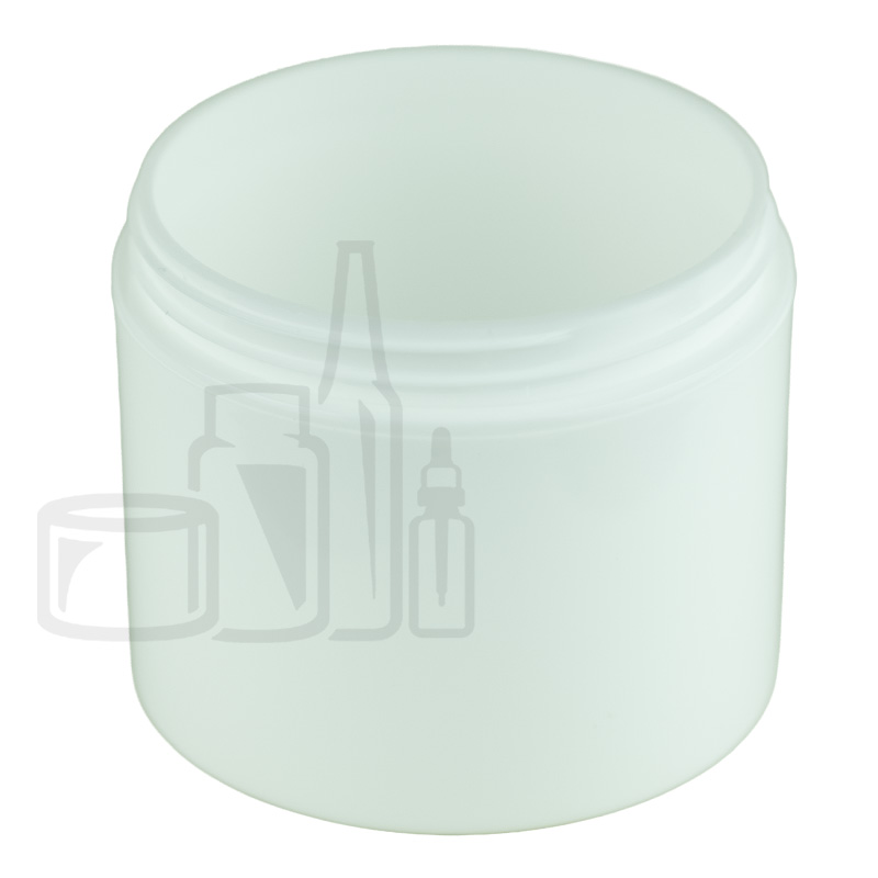 4oz White PP Plastic Double Wall Straight Base Jar 70-400 Neck Finish (315/case)