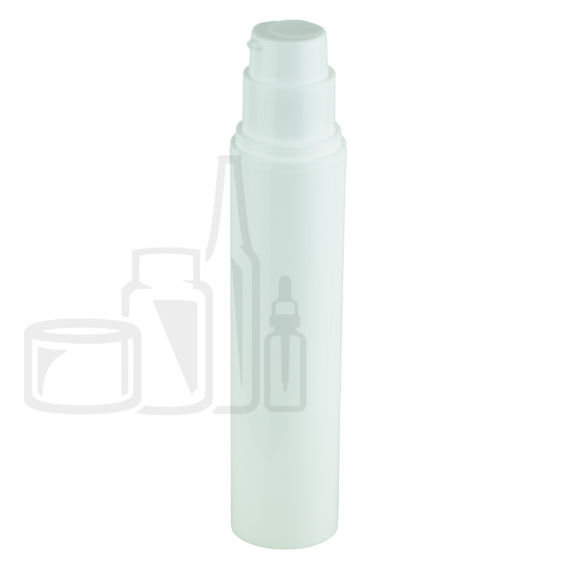 50ml White PP Plastic Airless Pump Bottle (384/case)