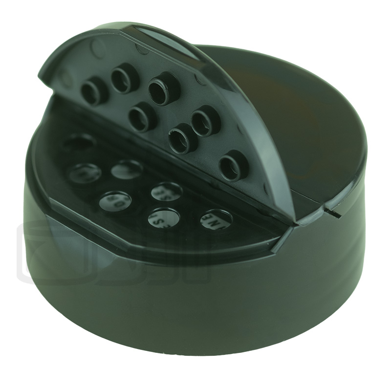 Flip Top Black P/P Flapper 53-485 - .190/Pour 7-Hole Foil Liner(875/case)