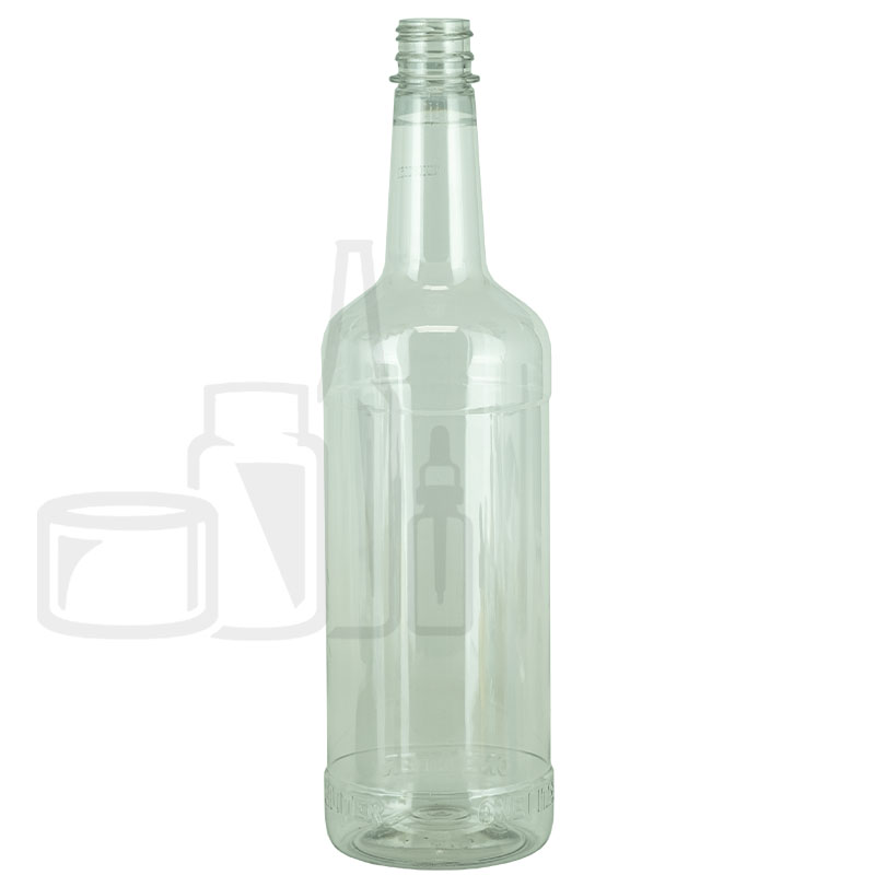 1 LITER CLR PET Plastic LIQUOR RD 28MM KERR(12/cs)