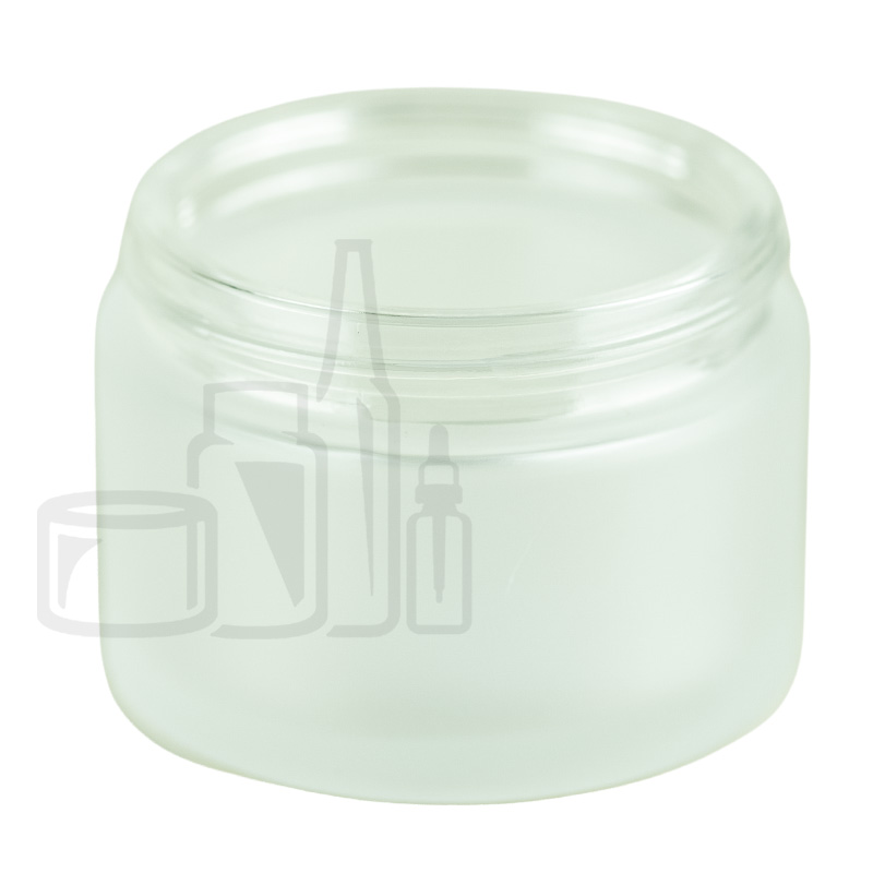 4oz Frosted Glass Straight Sided Jar 70/400 (40/case)