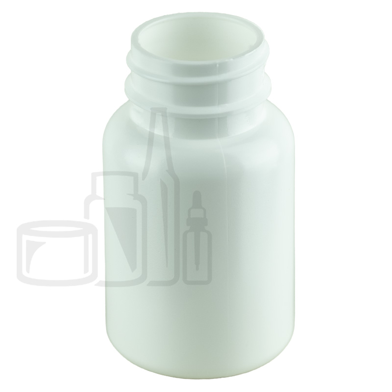 75cc White HDPE Plastic Packer Bottle 33-400 - 855/case