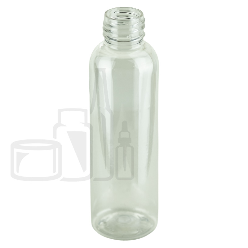 4oz Clear PET Plastic Cosmo Round Bottle with 24-410 Neck Finish - FOR PROLEVE