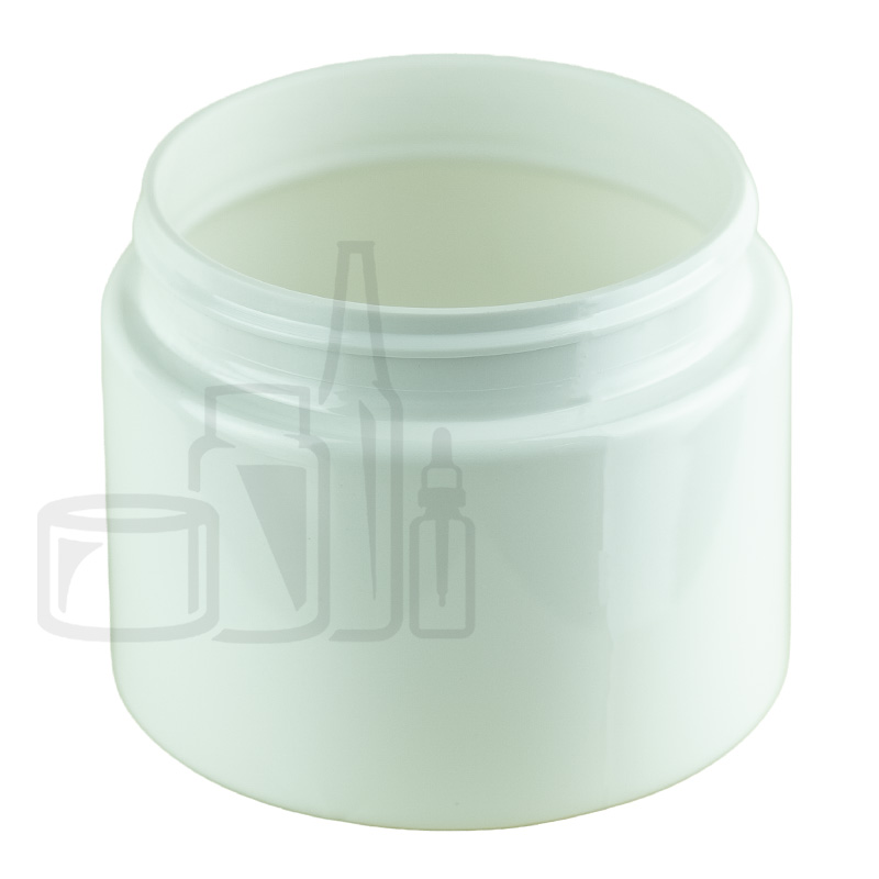 8oz White PET Plastic Jar 70-400 Neck Finish - CRC Compatible(280/cs)