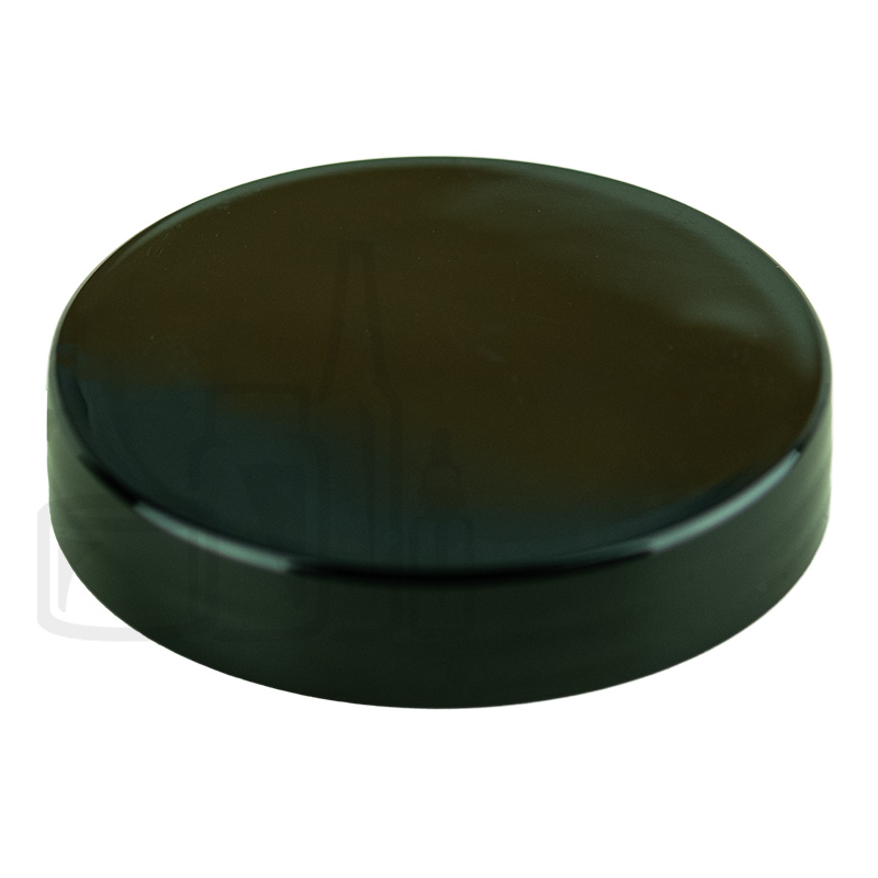 58-400 Black Smooth Skirt PP Plastic Continuous Thread Lined Closure - PS Liner (540/case)
