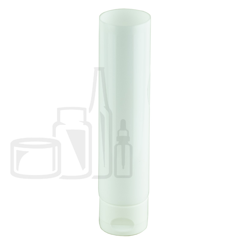 25mm*93mm multi-layer LDPE tube 1oz, white glossy varnish head style M8 orifice 4mm white smooth screw on cap WITH 3MM ORIFICE induction seal
